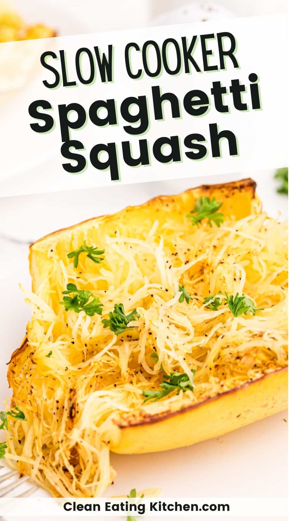 Crockpot Spaghetti Squash (Cooked Whole) | Cooked Whole - Clean Eating ...