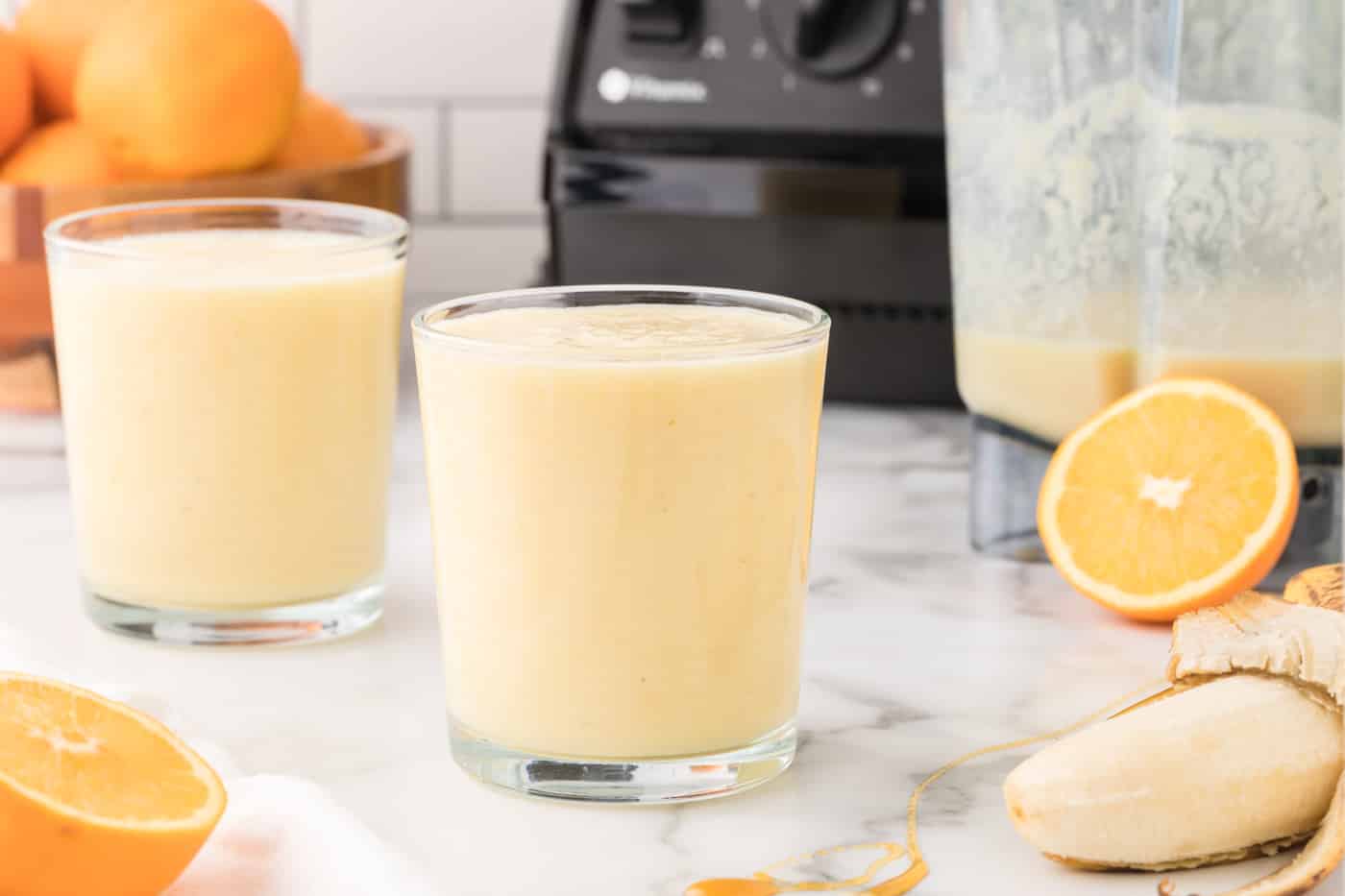 Orange Banana Smoothie | Vegan Option - Clean Eating Kitchen