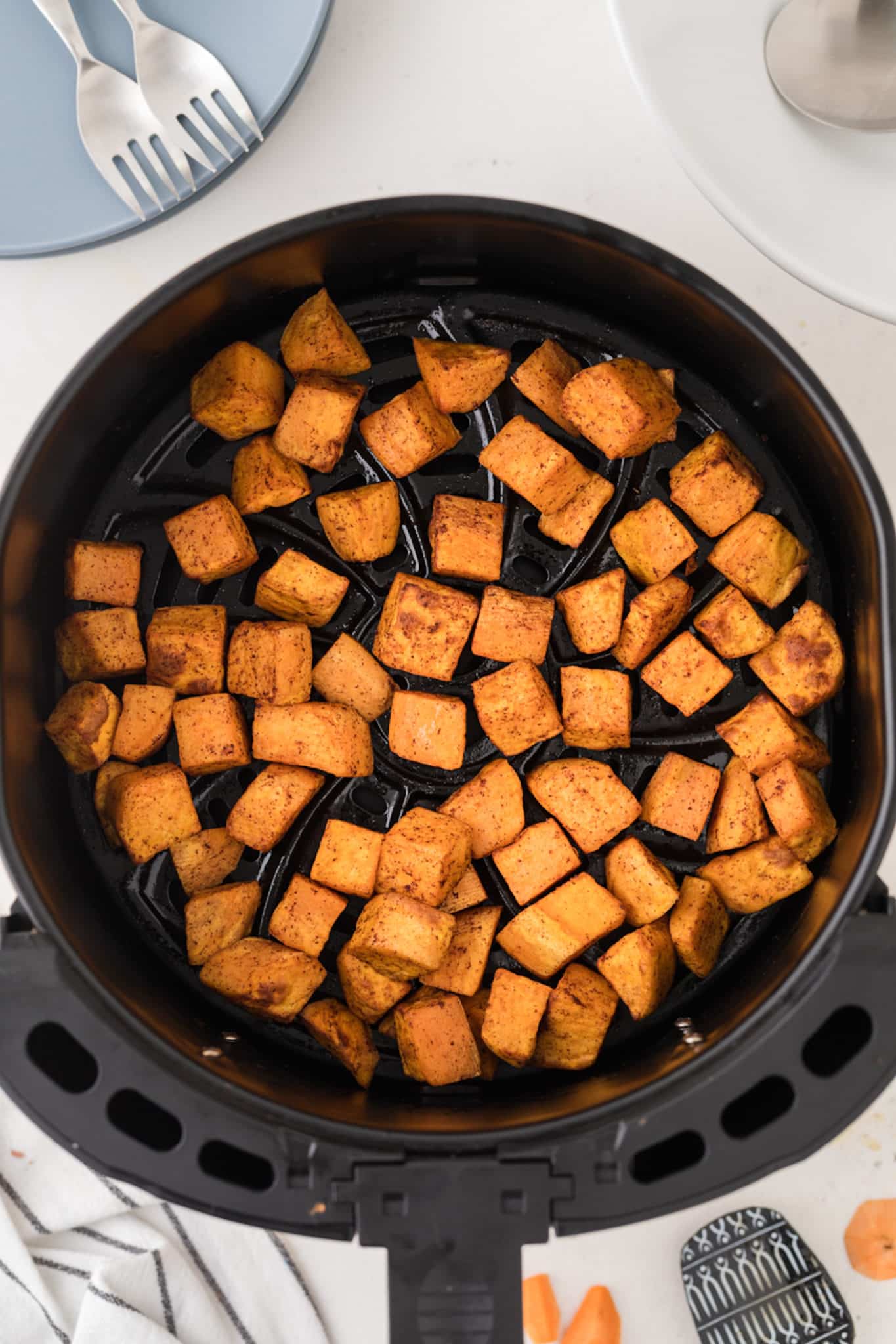 Air Fryer Sweet Potato Cubes - Bites with Bri
