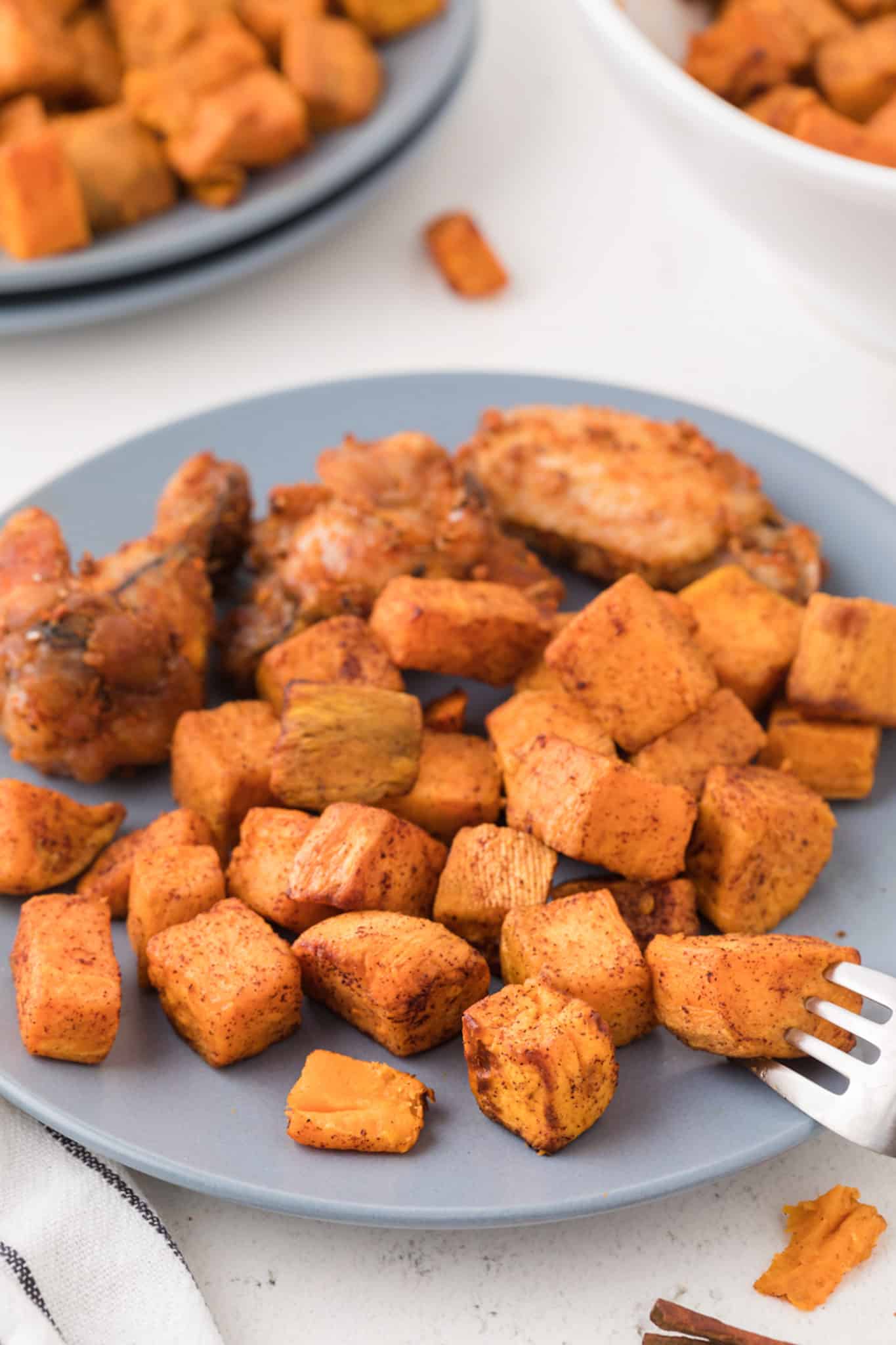 Air Fryer Sweet Potato Cubes - Aubrey's Kitchen
