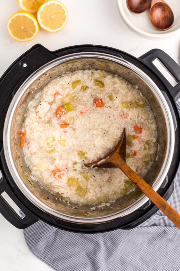 Instant Pot Chicken Rice Soup (One Pot Meal) - Clean Eating Kitchen