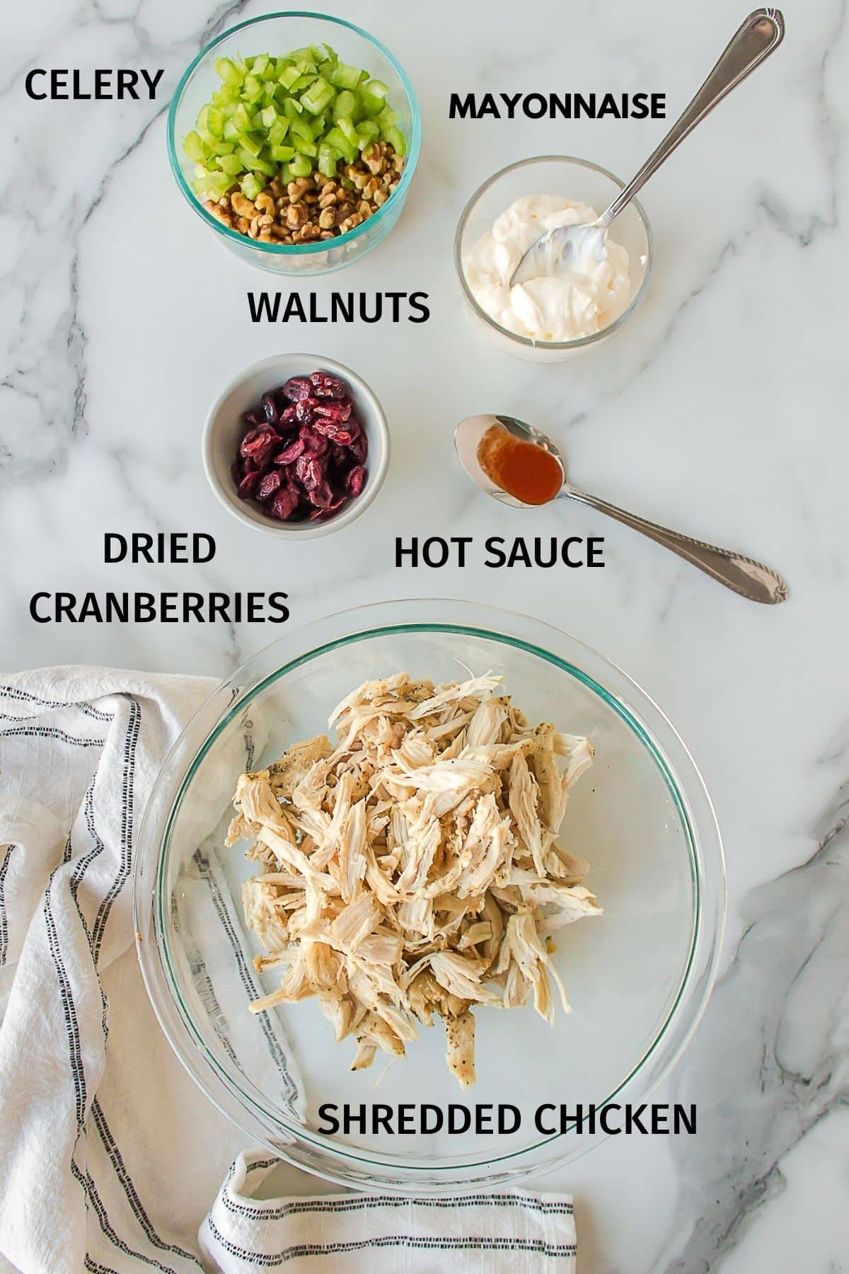 Meal Prep Cranberry Walnut Chicken Salad {GF, Low Cal} - Skinny