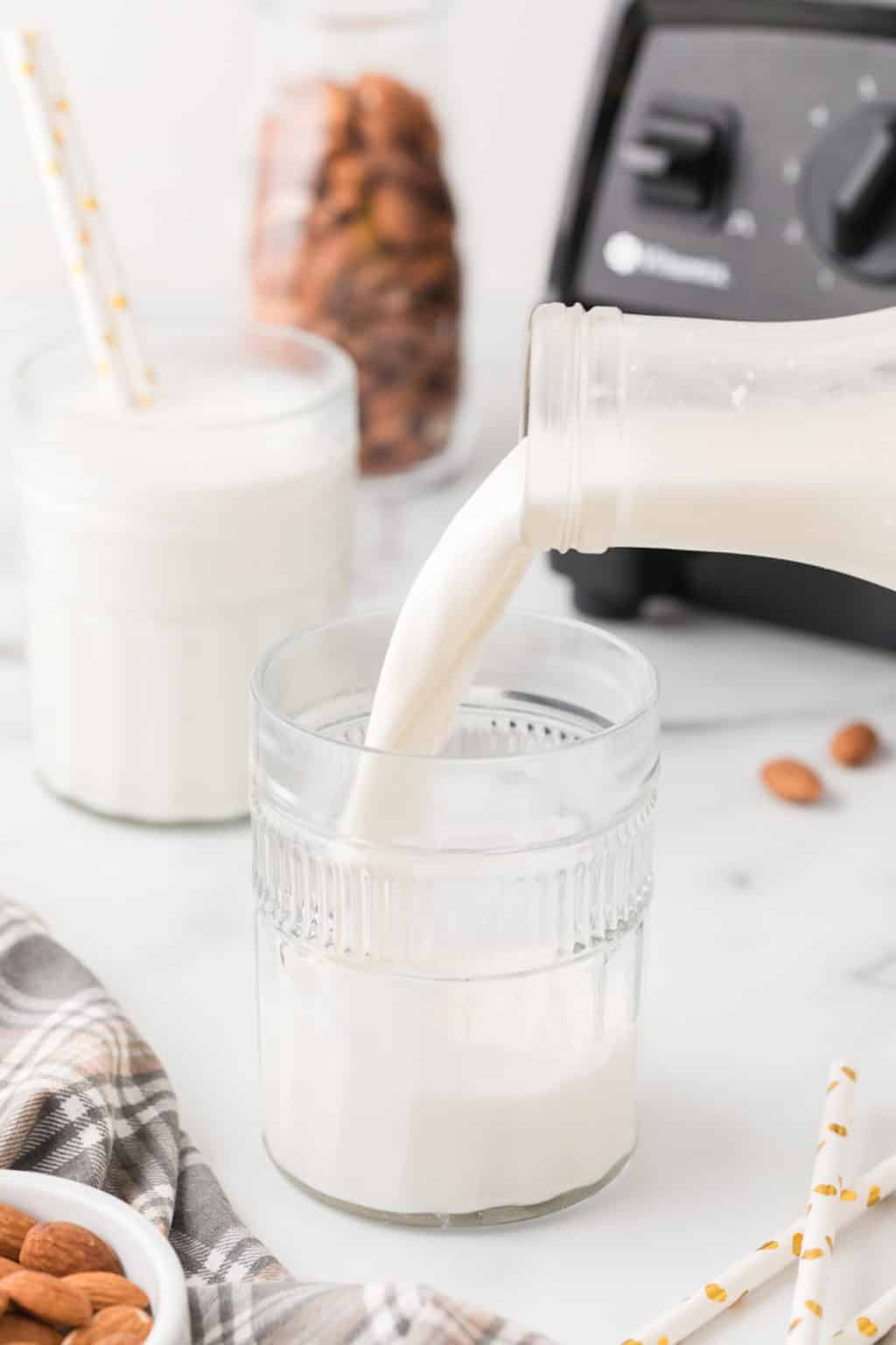 Vitamix Almond Milk Using Peeled Almonds - Clean Eating Kitchen