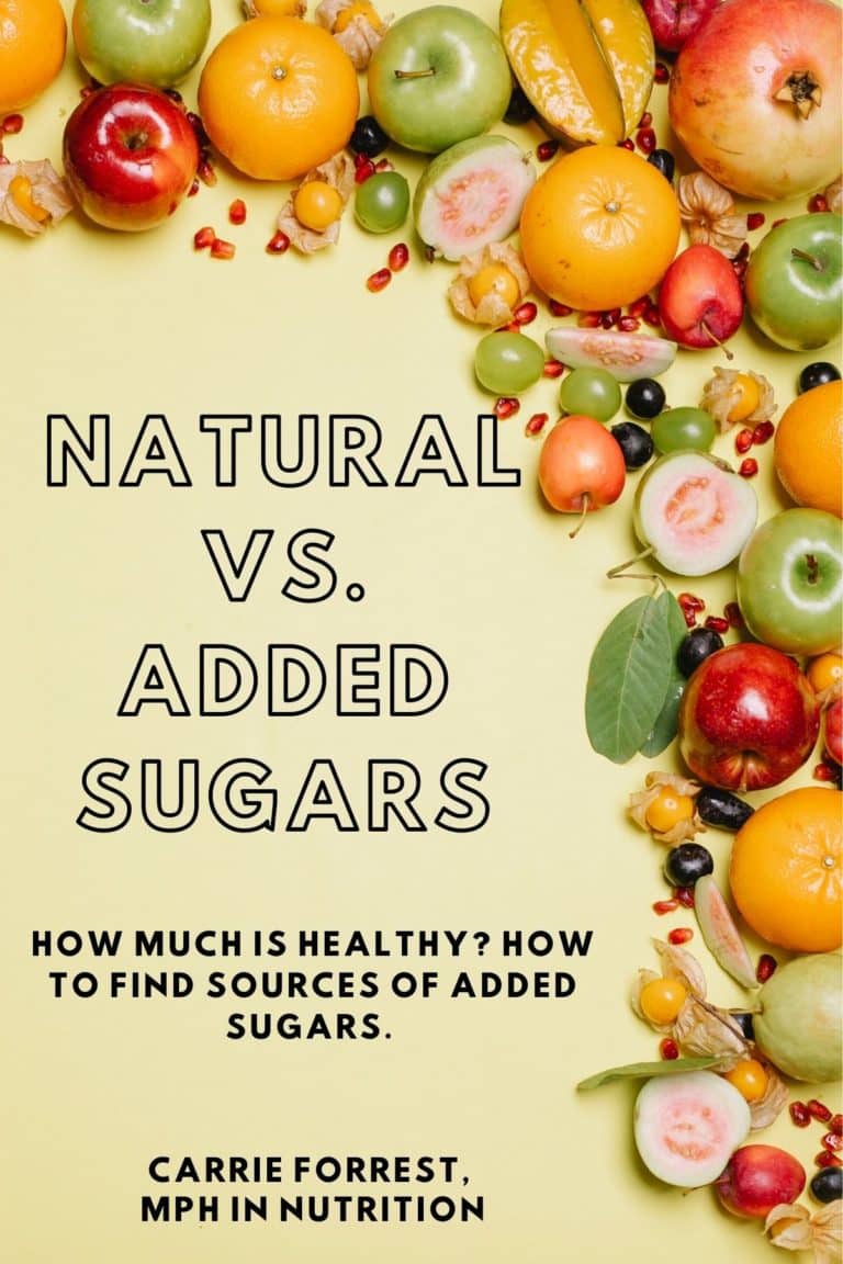 Natural Sugars Versus Added Sugars How Much Is Healthy