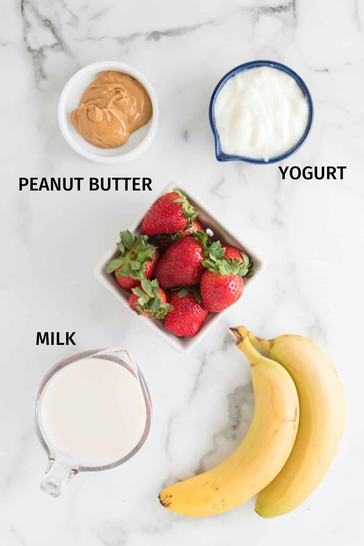 Easy Strawberry Peanut Butter Smoothie