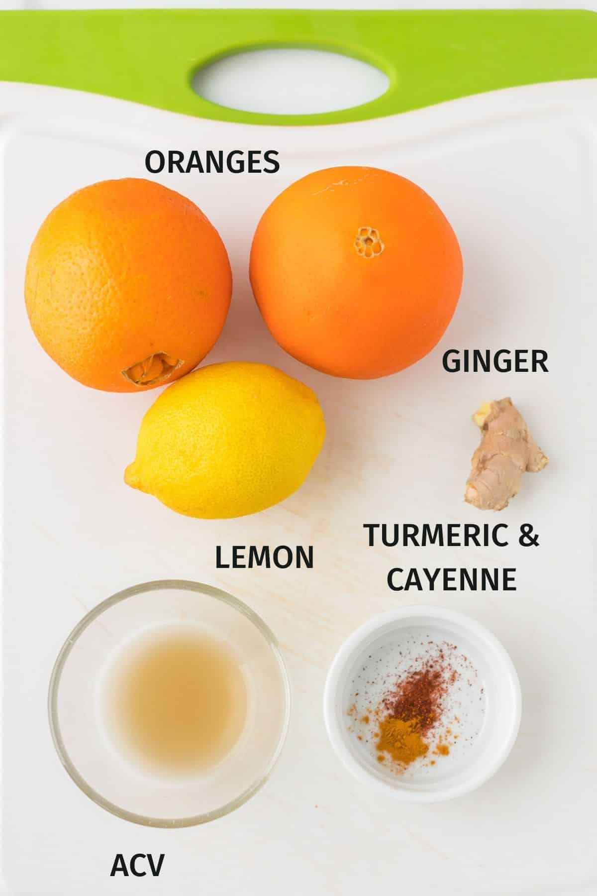 Ginger Turmeric Shots with Lemon