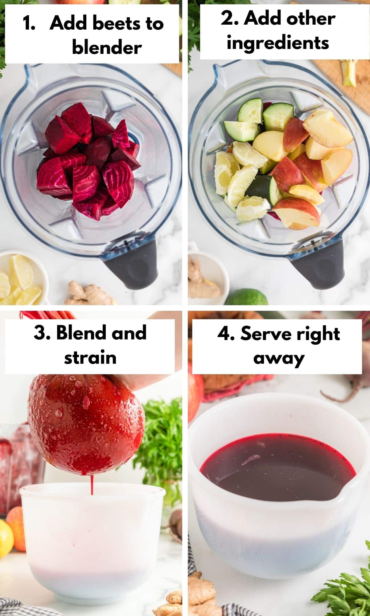 Beetroot Juice Recipe (2 Ways) + Best Combinations